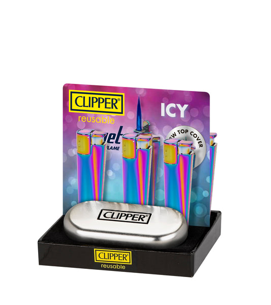 Clipper Classic Large | Premium Metal - Jet Flame - Icy